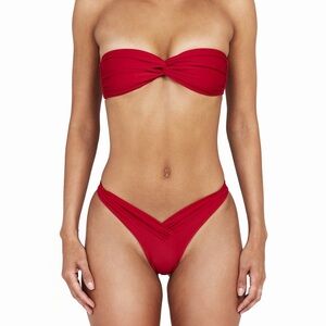 Bamba Swim Ursula Top / Maverick Bottoms - Cherry Red